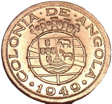 Rara Gemma Unc Angola 1949 10