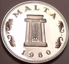 Raro cammeo proof Malta 1980 5